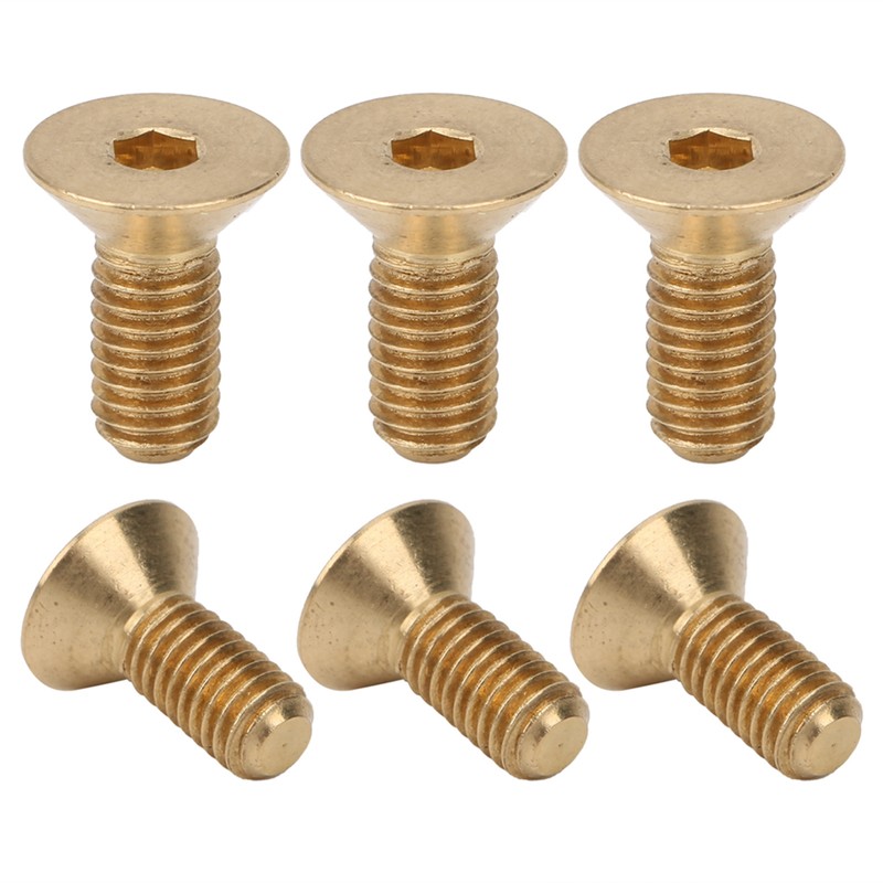 50Pcs Flat Hex Socket Screw M3 Pure Copper Countersunk Head