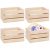Aweyka 4 Pack Mini Rustic Wooden Crates, Decorative Wood Crates