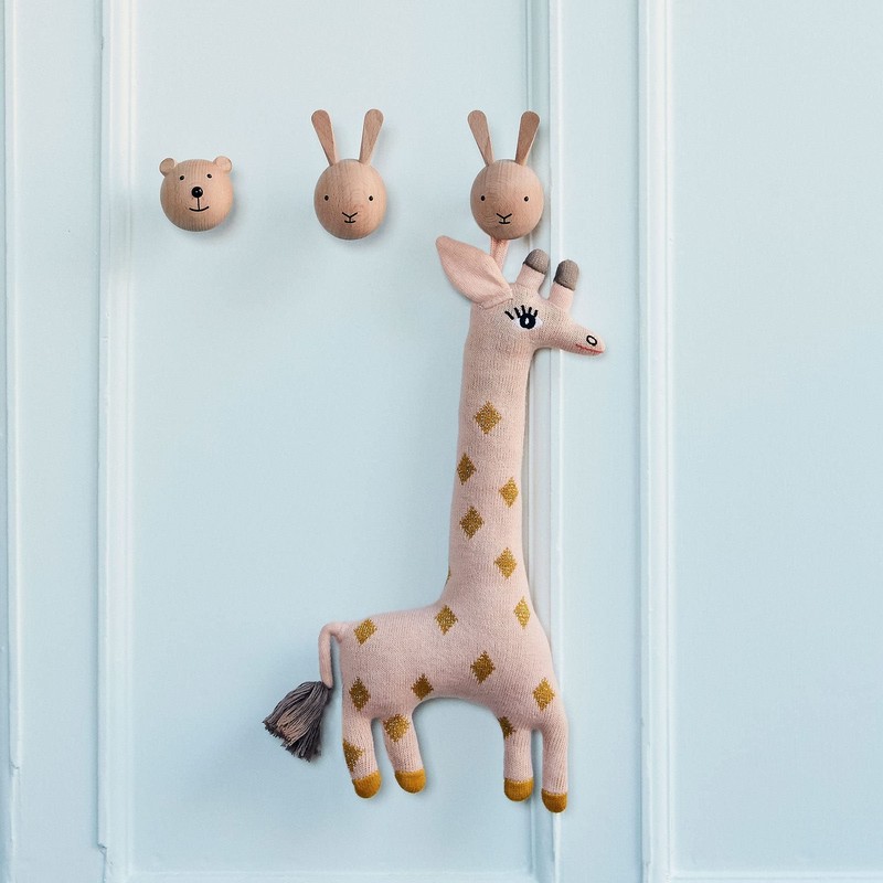 OYOY Mini Wooden Wall Hook Rabbit Coat Hook for Children's