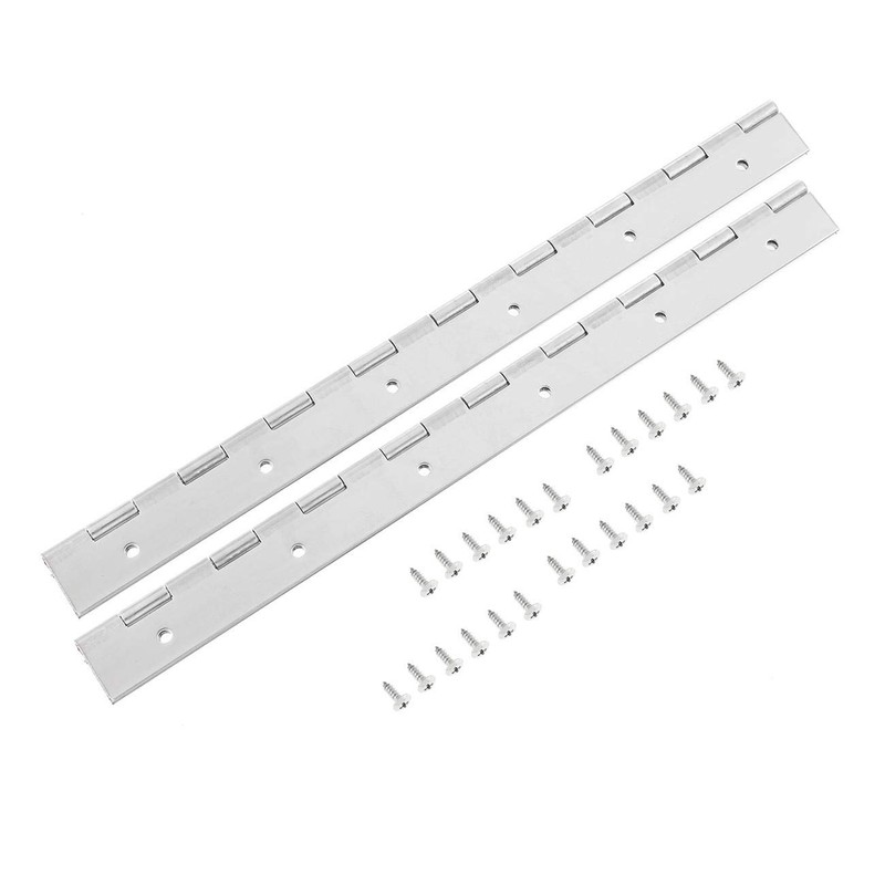 BEAMNOVA 2 Pcs Piano Hinges 12x2x0.06 Inch Heavy Duty Continuous