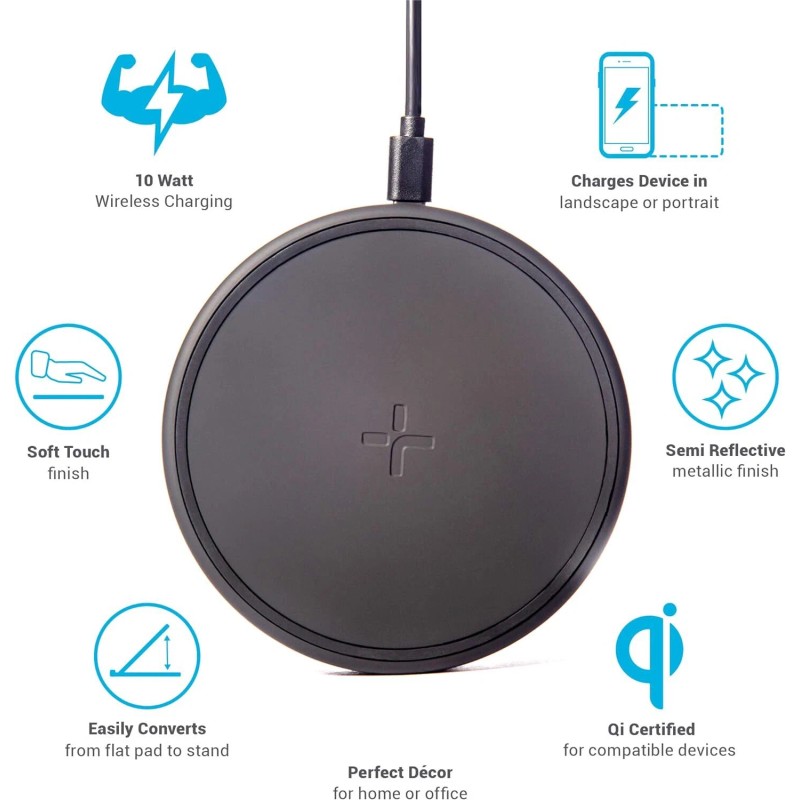 Tylt Crest 15W Wireless Charging Convertible Stand