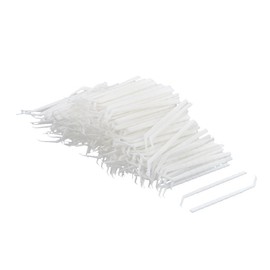 xjs Plastic Household Teeth Cleaning Tool Curved Hook Toothpicks White (Curved Toothpick 300 Pcs)