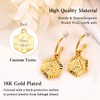 FOCALOOK Gold-Coloured Half Hoop Earrings + Hexagon Coin Pendant for
