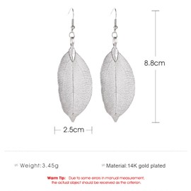 Earrings for Women Colorful Layered Leaf Earrings Bohemian Dangle Drop Tassel Silver Earrings Women Gifts leaf silver earrings