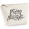 Hippowarehouse What a pretty little nightmare printed make up cosmetic