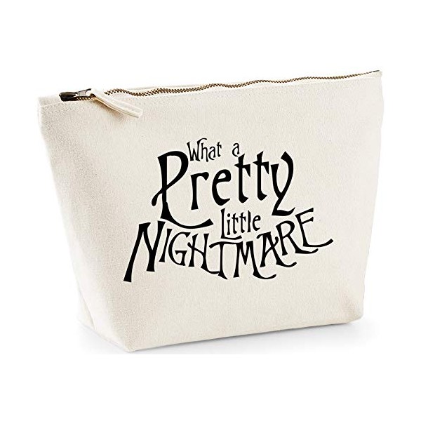 Hippowarehouse What a pretty little nightmare printed make up cosmetic