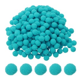 PATIKIL 0.3inch Pom Poms for Crafts, 2000pcs Small Pompoms for Crafts Mini Puff Balls Bulk High Elasticity Fuzzy Balls for Hats Christmas Art, Dark Cyan