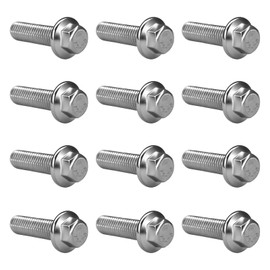 SWQS 12PCS ES75120 5.3 LS Exhaust Manifold Bolts, 10.9 Header Bolts Exhaust Manifold Hardware Kit Replacement for Chevy Silverado Suburban Gmc Buick LS Series Engines LSX LS2 LS3 LS6 LS7