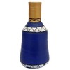 Purpledip Terracotta Madhubani Design Flower Vase: Artisan Painted Decorative Earthen