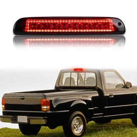 ZDEERAOTO Smoked Lens LED 3rd Third Brake Light Replacement for 1999-2016 Ford F250 F350 F450 F550 Super Duty, 1993-2011 for Ford Ranger High Mount Rear Cab Brake Lights Assembly,Roof Cargo Light