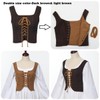 Women's Renaissance Lace-Up Vest Steampunk Gothic Vest Cosplay Costume, Double