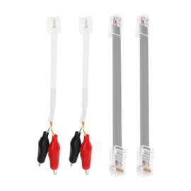 SING F LTD 2 Sets Replacement Cables for Wire Tester LAN Network Test Cable 16cm Telephone Line Test Wire with Alligator Clips RJ11 RJ45 Plug