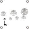 Sperrzahnmuttern M3 Edelstahl A2 / V2A - DIN 6923 -
