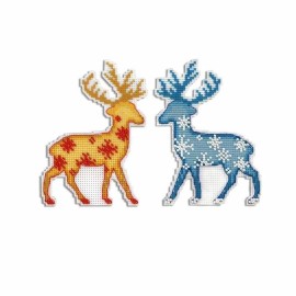 MP Studia Northern Deer P-455 / SR-455 Plastic Canvas MP Studia Counted Cross Stitch Kit