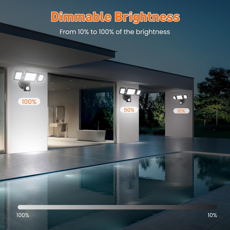 ALUSSO Motion Sensor Outdoor Lights with Remote 40W 4000LM Flood