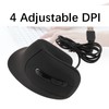 USB Vertical Wired Mouse 4 Adjustable DPI Silent Click Ergonomic