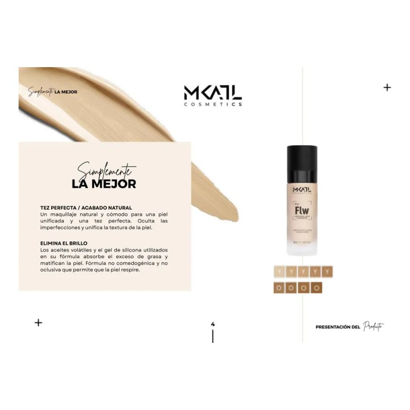 Atelier Base De Maquillaje Contra Agua Flw3y Yellow Medium