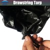 RAINDEWAY Drawstring Tarp 6x6 Feet (2pack), 9 mil Black Poly