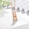 Aurora Tears Bunny Rabbit Easter Egg Necklace 925 Sterling Silver