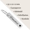 Keyring with Engraving, Stainless Steel, Keyring with Name, Gift for