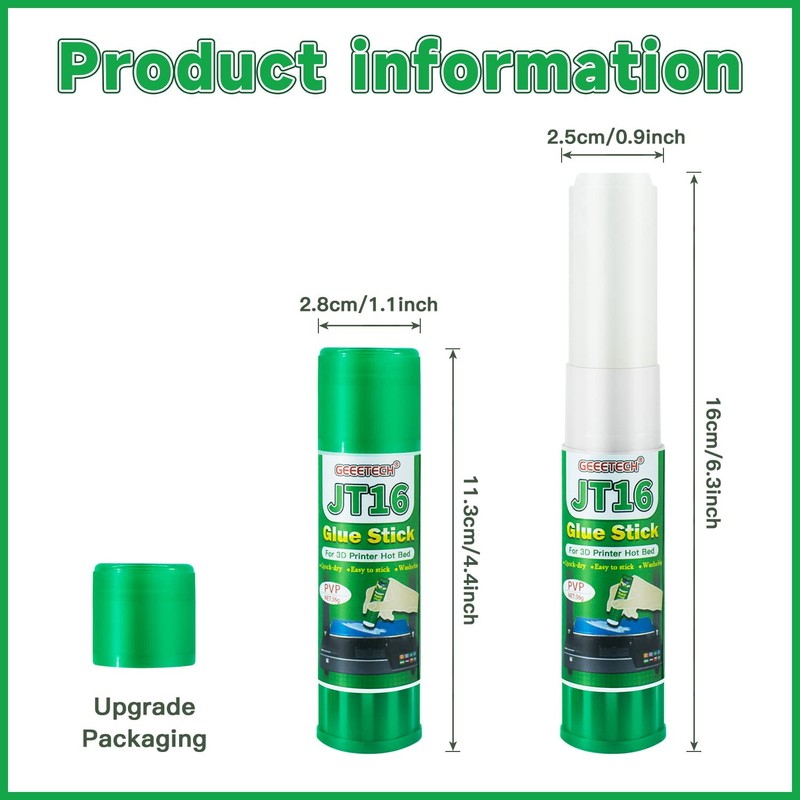 Geeetech 6 Pieces 3D Printer Glue Sticks, 36 Gram Each,