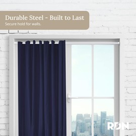 Room/Dividers/Now Tension Curtain Rod - No Drill Curtain Rods for Room Dividers - Spring Tension Shower Rods for Bathroom - Adjustable Curtain Rod - Heavy Duty Tension Window Rod - 48-80 in, White