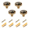 YETTASBIN Forest Mushroom Cabinet Knobs 4 Pack, Round Drawer Dresser