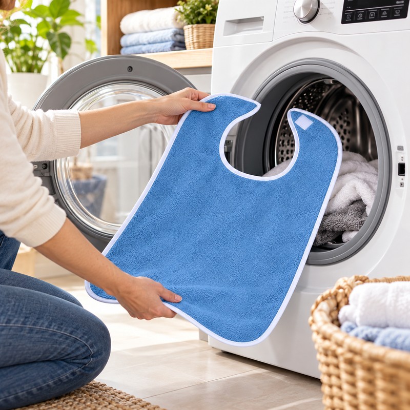 2 Pcs Adult Bibs for Eating – Large Terry Cloth