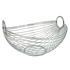 Zeller Fruit Bowl, metal Silver, 27.5 x 26 x 15 cm