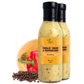 Green Jay Gourmet Vidalia® Onion Peppercorn Salad Dressing – Creamy, Bold & Sweet – Handcrafted in USA – Perfect for Salads, Marinades, Dips & More – 2 x 12 Ounces