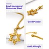 Richsteel Gold Star Of David Necklace for Men Jewish Jewelry