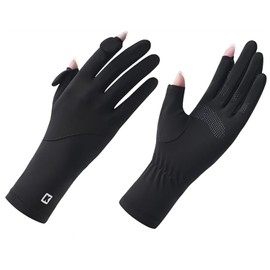 Odejaa Women's Summer Gloves, UV Protection, Beautiful Nail Display, Soft Ice Silk Material, Cooling Sensation, UPF 50+ Certified Product, For Spring, Summer, Autumn, Nails, Cut, Cooling, Sun