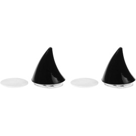 2025 New Black Motorcycle Helmet Horns Cat Ears Corner Decoration Soft Suction Cup Paste Motorcycle Helmet Conversion Accessories Helmet Decoration 2 Pack