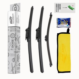 HODEE 3 Wipers 26"+22"+11" Colour Front Wiper Blades Replacement for Ford Explorer 2011 2012 2013 2014 2015 2016 2017 2018 2019 2020 2021 2022 Windshield Blade & Back Rear Window Blade,Pinch Tab