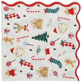 Meri Meri Jolly - Servilletas grandes de Navidad (paquete de 16)