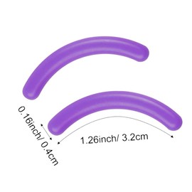 24 Pcs Curler Refill EyeLash Curler Refill Pads Silicone Rubber Soft Curler Replacement Refills Pads for Universal Eyelash Curler (Purple)