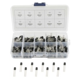 SeKi Transistor Assortment 250 Pieces - 10 Values TO-92; BJT A1015, BC327, BC337, C1815, S8050, S8550, 2N222, 2N2907, 2N3904, 2N3906