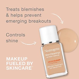 Neutrogena SkinClearing Maquillaje Sin Aceite, Beige Suave 50, 1 Fl. Oz (Paquete de 1)