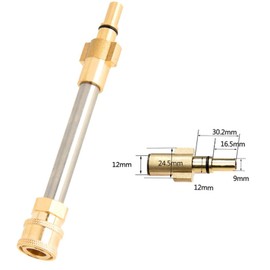 DEFIYEAR Pressure Washer Adapter for Bosch AQT - 1/4'' Quick Connect Fitting, Compatible for Titan Pressure Washer Stainless Steel, Snow Foam Lance Adaptor (with Brush)