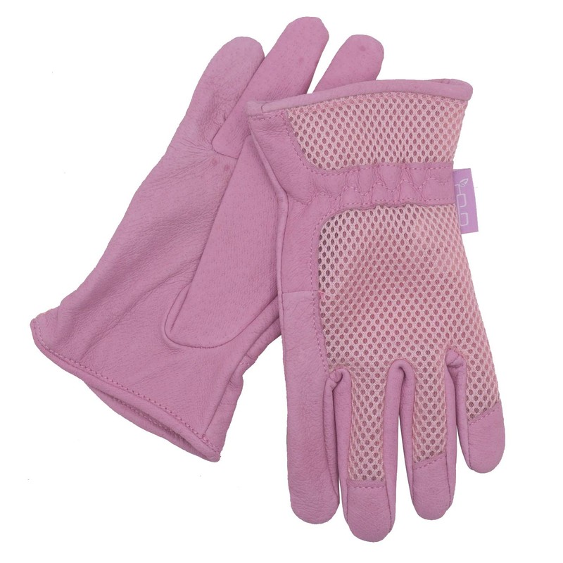 Womens Garden Gloves, Scratch Resistance Leather Gardening Gloves for Ladise,