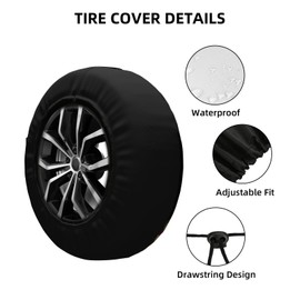 REVENEVER Spare Tire Cover for RV SUV Car Funny American Flag Elk Print Waterproof Dustproof Tire Cover for JP Camper Travel Trailer Truck