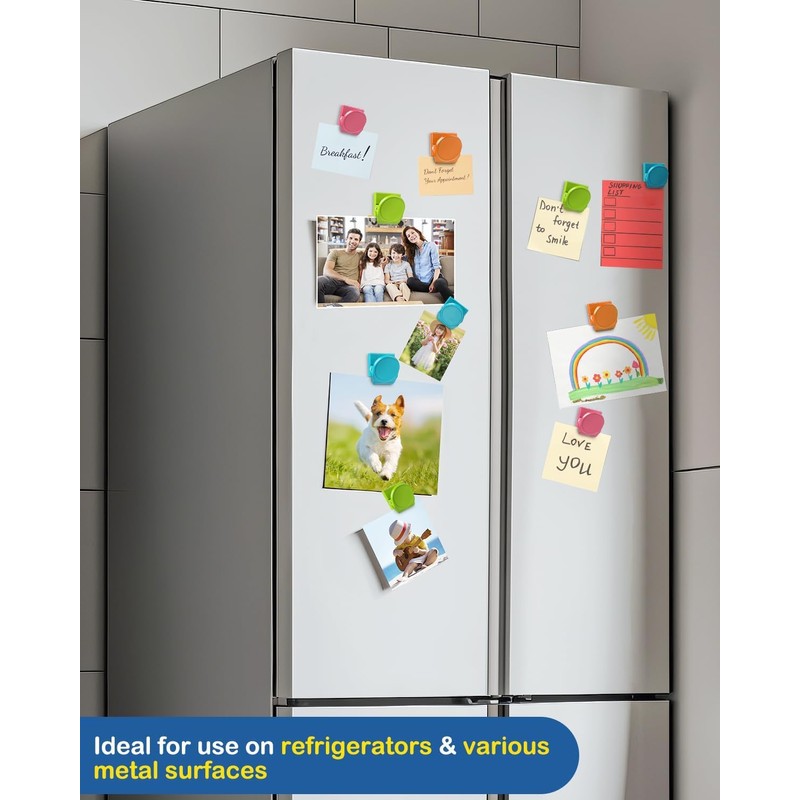 Apprise Deals Fridge Magnetic Clips 9pcs, Strong Whiteboard Magnets Coloured