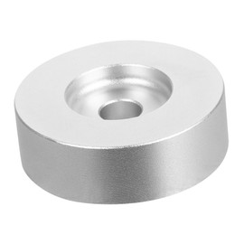 Operitacx Large Hole Vinyl Record Adapter for Turntable Durable Wear Resistant Silver Converter for Accurate Fit for Stable Rotation Portable Audio Accessory for Music Enthusiasts