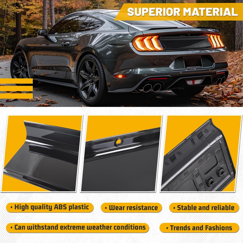 KUAFU Rear Decklid Panel Trim Compatible with 2015-2023 Ford Mustang