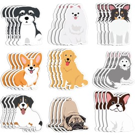 Hotop 36 Pads Cute Dog Sticky Notes Dog Notepads Bulk Fun Kawaii Animal Sticky Notes Pads Cartoon Memo Self Adhesive for Vet Tech Gifts Tab Office School Home Party Supplies, 576 Sheets in Total