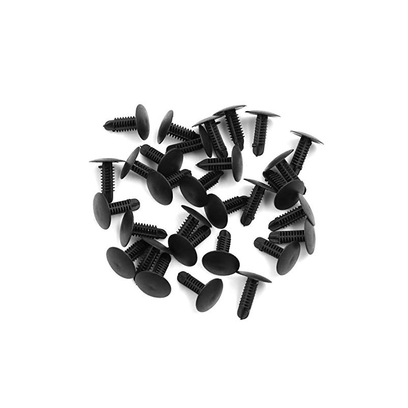 sourcing map Pack of 30 5 mm Black Car Mudguard