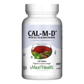 Suplemento de Calcio 4 en 1 Maxi Health con Magnesio, D3 y K2, 120 Cápsulas