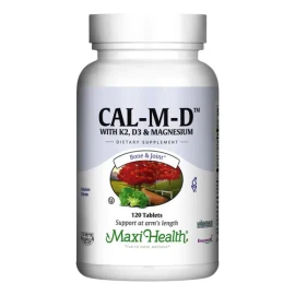 Suplemento de Calcio 4 en 1 Maxi Health con Magnesio, D3 y K2, 120 Cápsulas