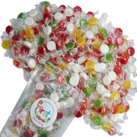 FirstChoiceCandy Assorted Fruit Individually Wrapped Hard Candy (Tropical Fruit Discs Assortment, 2 Pound)