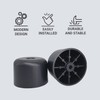 20 x Black Plastic Furniture Legs Height 35mm Round Diameter